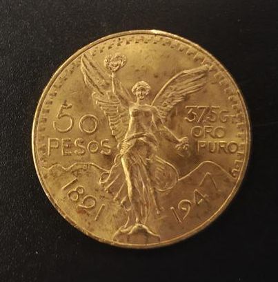 1 monnaie en or : 50 pesos Mexique 1821 -...