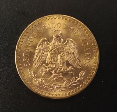 1 monnaie en or : 50 pesos Mexique 1821 -...