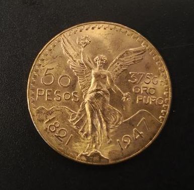 1 monnaie en or : 50 pesos Mexique 1821 -...