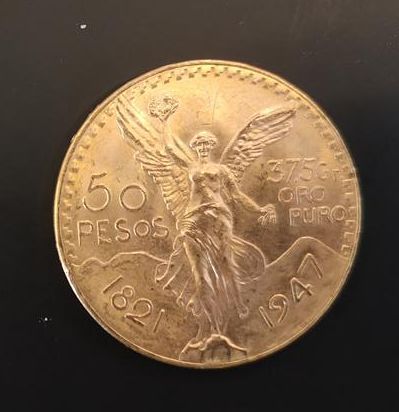 1 monnaie en or : 50 pesos Mexique 1821 -...