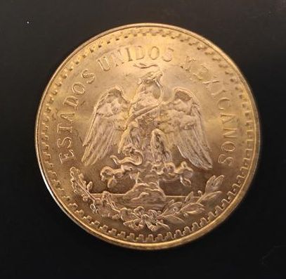 1 monnaie en or : 50 pesos Mexique 1821 -...