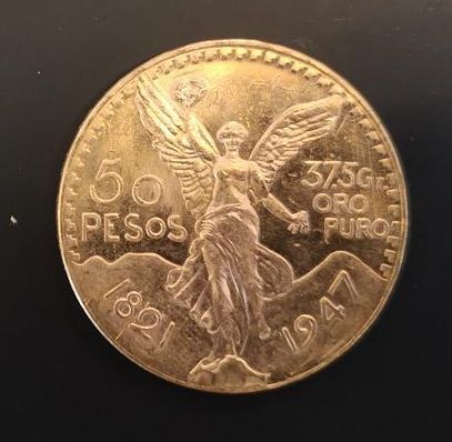 1 monnaie en or : 50 pesos Mexique 1821 -...