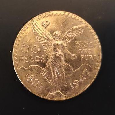 1 monnaie en or : 50 pesos Mexique 1821 -...