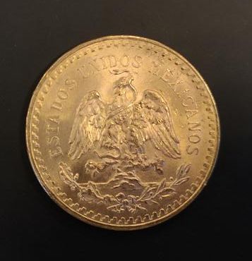 1 monnaie en or : 50 pesos Mexique 1821 -...
