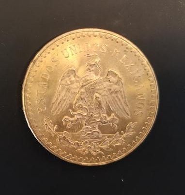 1 monnaie en or : 50 pesos Mexique 1821 -...