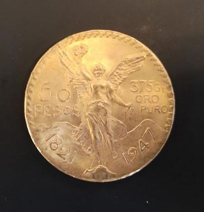 1 monnaie en or : 50 pesos Mexique 1821 -...