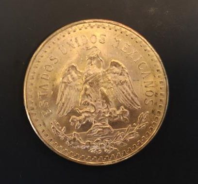 1 monnaie en or : 50 pesos Mexique 1821 -...