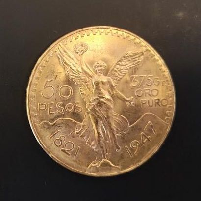 1 monnaie en or : 50 pesos Mexique 1821 -...