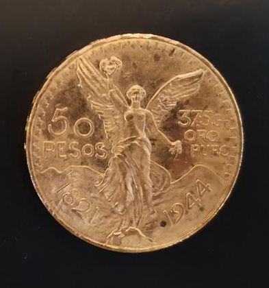 1 monnaie en or : 50 pesos Mexique 1821 -...