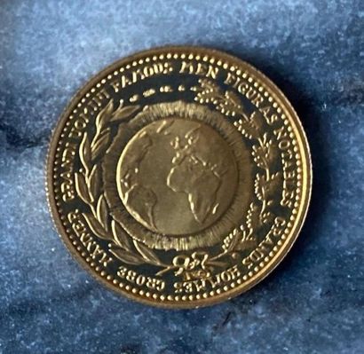 1 médaille en or: Louis Pasteur - 6,01 g...