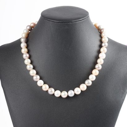 Collier de perles de culture naturelles diamètre...