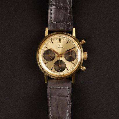 ZENITH. Chronographe d'homme tricompax en...