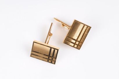 Paire de boutons de manchette rectangulaires...
