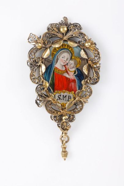 Elément de pendentif du XVIIIème siècle en...