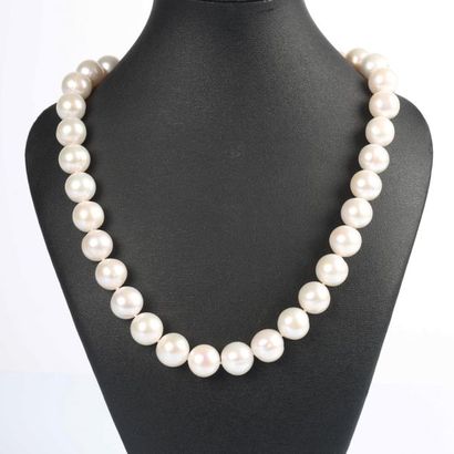 Important collier perles de culture naturelles...