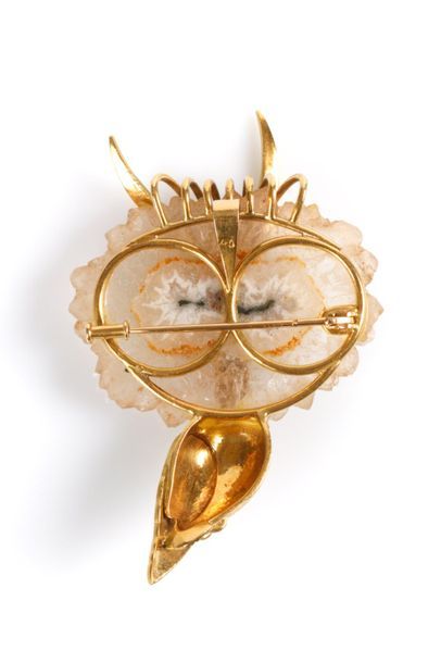 Grande broche- pendentif en or en forme de...