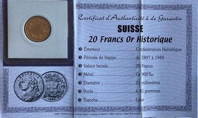 1 monnaie en or: 20 F suisses