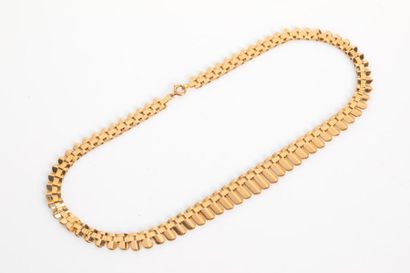 Collier collerette en or en chute. Années...