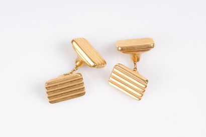 Paire de boutons de manchette rectangulaires...