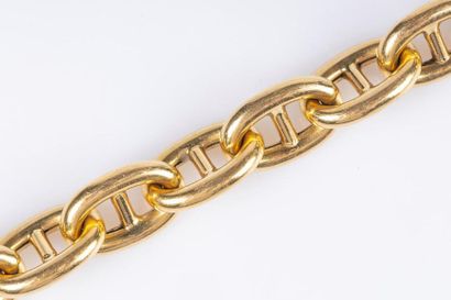 Bracelet en or maille marine. Long. 19 cm....