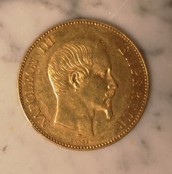 1 monnaie en or: 100 FF 1855 A
