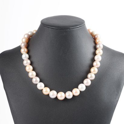 Collier de perles de culture naturelles diamètre...