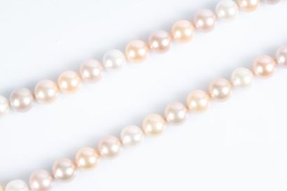 Collier de perles de culture naturelles diamètre...