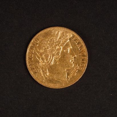 1 monnaie en or: 20 FF 1851A Cérès