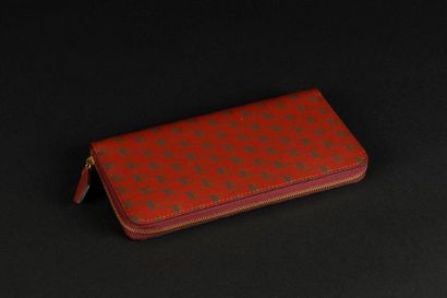 MOYNAT. Portefeuille textile enduit monogramé...