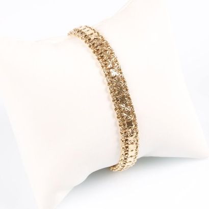 Bracelet en or maille fantaisie. 16,25 g....