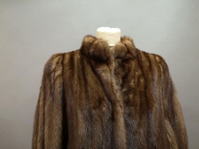 Manteau de vison marron glacé, T 40-42