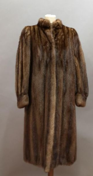 Manteau de vison marron glacé, T 40-42