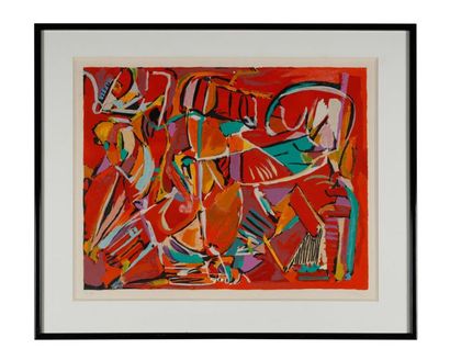 André LANSKOY (1902-1976)
Sans titre. 
Lithographie,...