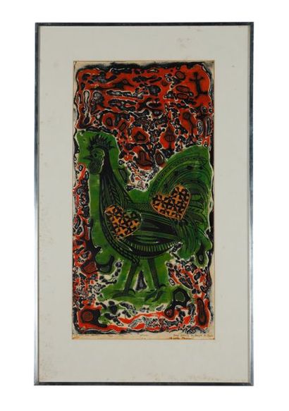 DAVID DALE (1947) 
Cock with two hearts
Eau-forte...