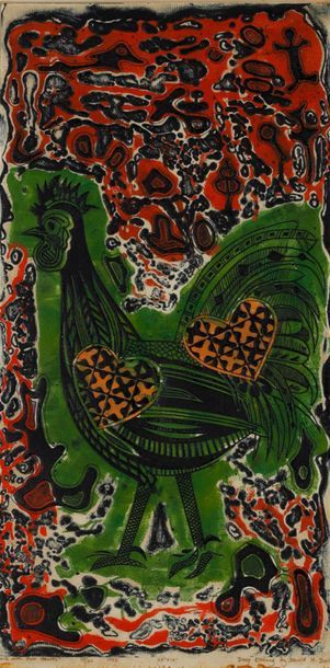 DAVID DALE (1947) 
Cock with two hearts
Eau-forte...