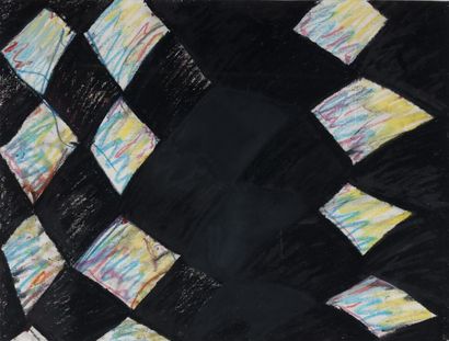 Robert MALAVAL (1937-1980)
Losanges IV, 1978.
Pastel...