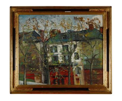 Jean COMMERE (1920-1986) 
Arbres au printemps
Huile...