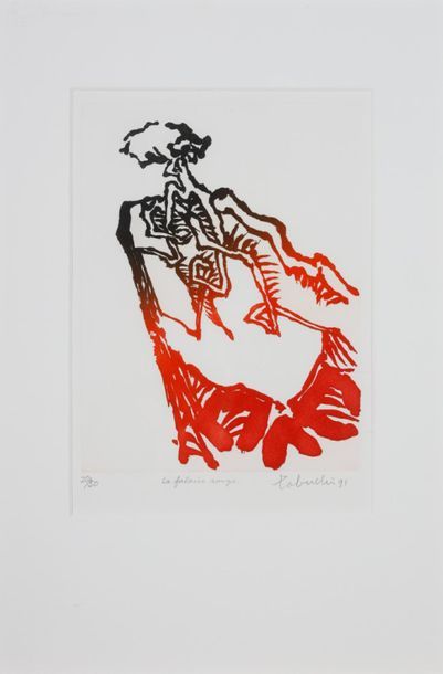 Yasse TABUCHI (1921-2009)
La falaise rouge,...