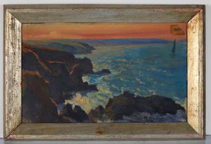 Henri Jean PONTOY (1888-1968) 
Côte rocheuse...