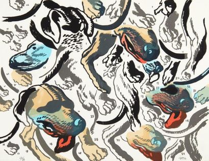 Henri CUECO (1929-2017)
Chiens
Lithographie...