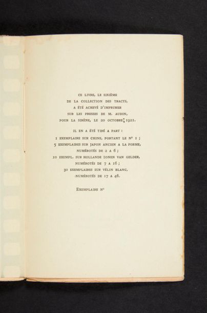 Jean EPSTEIN (1897-1953). Bonjour Cinéma,...