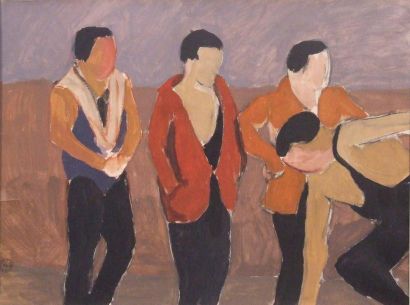 Maurice LE SCOUEZEC (1881-1940) 
Quatre personnages...