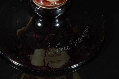 CHARDER - LE VERRE FRANCAIS. Vase balustre...
