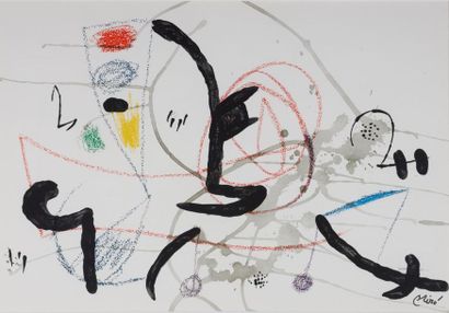 Joan MIRÓ (1893-1983)
Sans titre.
Lithographie...