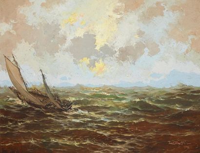 Léon ZEYTLINE (1885-1962)
Soleil couchant...