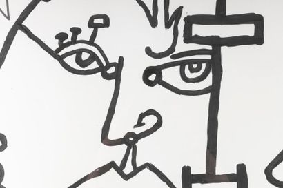 Michel MACRÉAU (1935-1995)
Portrait au bord...