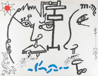 Michel MACRÉAU (1935-1995)
Portrait au bord...