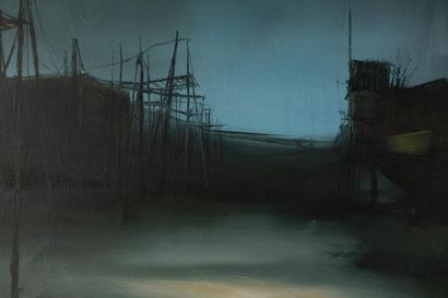 Albert DEMAN (1929-1996)
Bateaux au port
Huile...