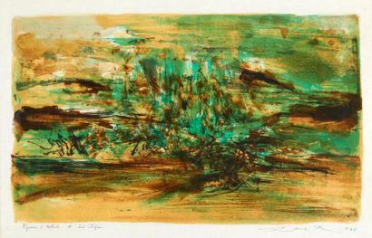 ZAO WOU-KI
Composition en vert, 1964, lithographie,...