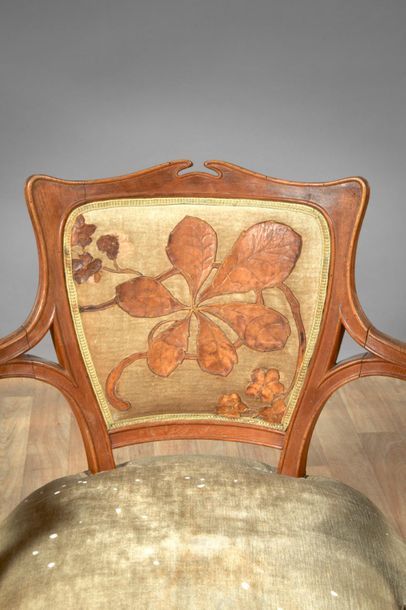 TRAVAIL BELGE ART NOUVEAU
Paire de fauteuils...